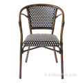 Chaises en osier Rattan French Bistro Table Chaises